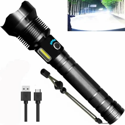 🔥LAST DAY SALE 50% OFF🔥 - LED Rechargeable Tactical Laser Flashlight 90000 High Lumens